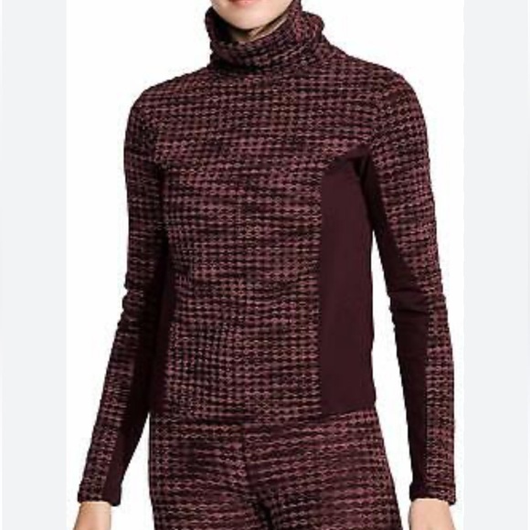 NIKE PRO HyperWarm Turtleneck Women’s Large Burgundy Long Sleeve TOP ONLY - Picture 15 of 15